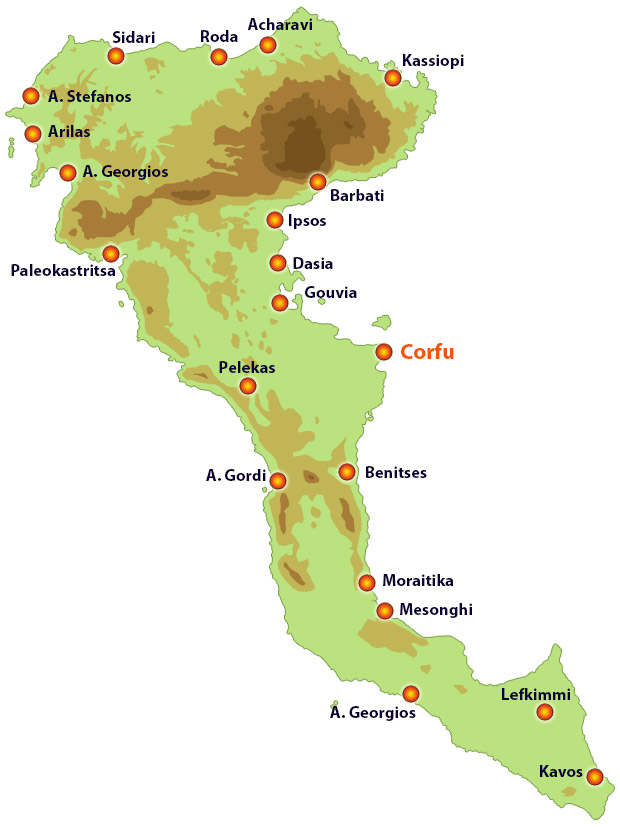 Map Corfu